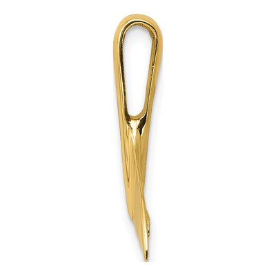 14K Yellow Gold Whale Tail Slide Pendant – view 3