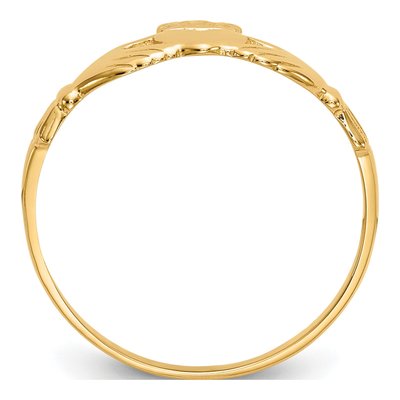 14K Yellow Gold Claddagh Ring – view 3