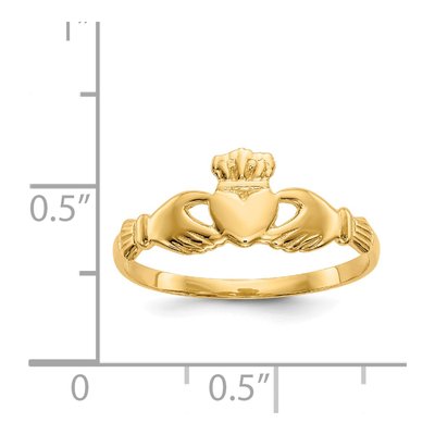 14K Yellow Gold Claddagh Ring – view 4