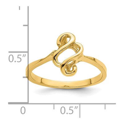 14K Yellow Gold Free Form Ring – view 5