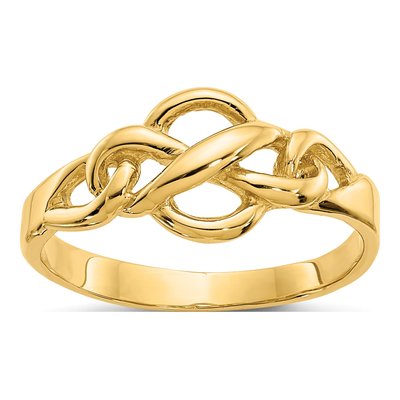 14K Yellow Gold Free Form Knot Ring