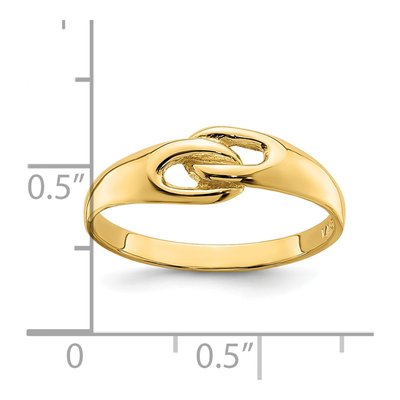 14K Yellow Gold Free Form Knot Ring – view 5