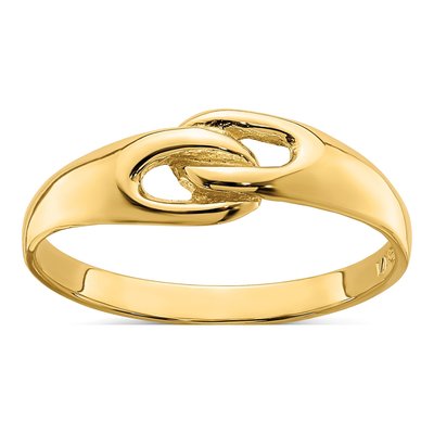 14K Yellow Gold Free Form Knot Ring