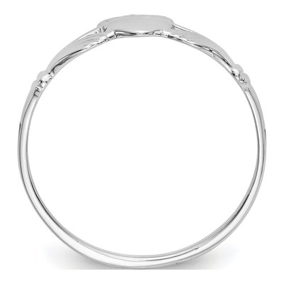 14K White Gold Claddagh Ring – view 3