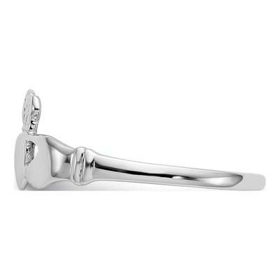 14K White Gold Claddagh Ring – view 5