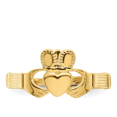14K Yellow Gold Claddagh Ring – view 6
