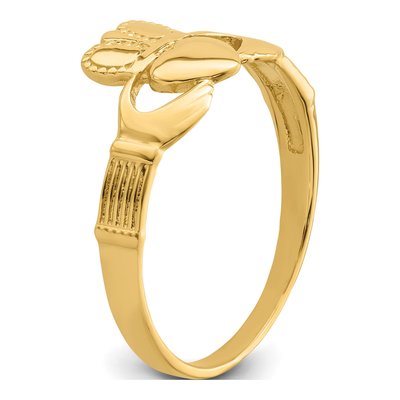 14K Yellow Gold Claddagh Ring – view 8