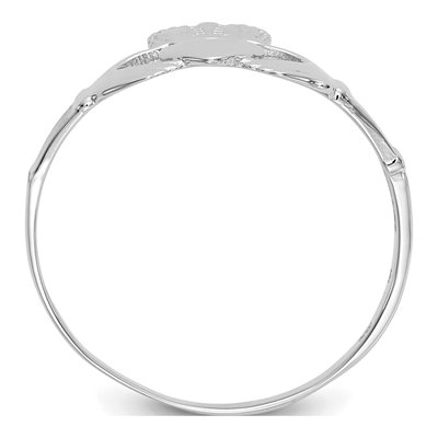 14K White Gold Claddagh Ring – view 3