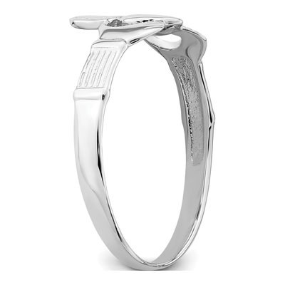 14K White Gold Claddagh Ring – view 8