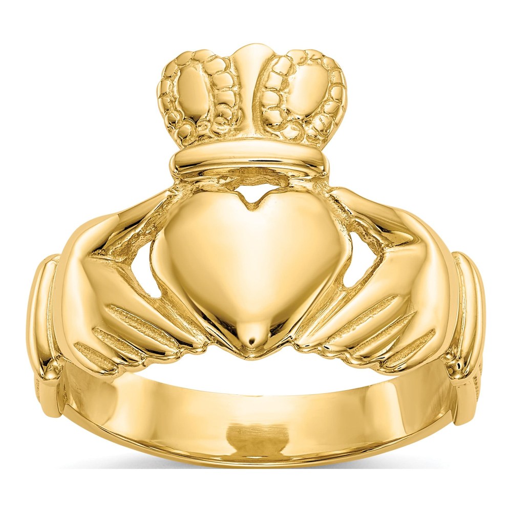 Men's 14K Yellow Gold Claddagh Ring