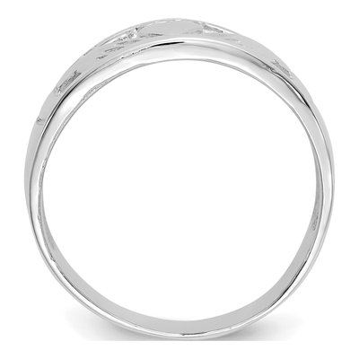 14K White Gold Claddagh Ring – view 2