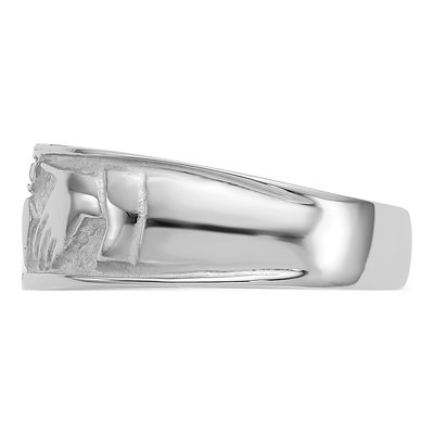 14K White Gold Claddagh Ring – view 4