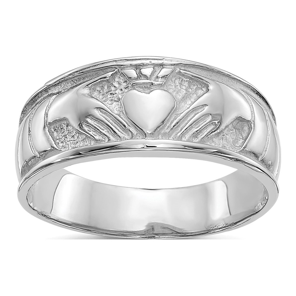 14K White Gold Claddagh Ring