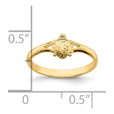 14K Yellow Gold Ladybug Baby Ring – view 5