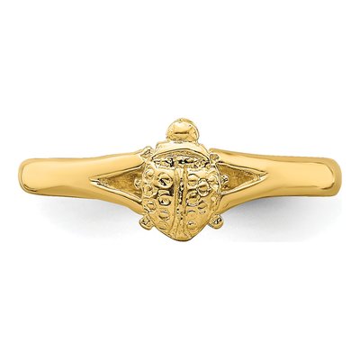 14K Yellow Gold Ladybug Baby Ring – view 6