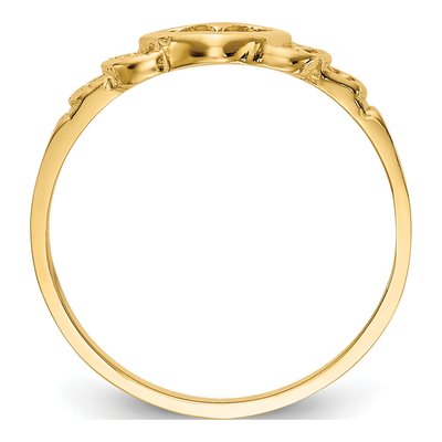 14K Yellow Gold Heart for Babies Kids Ring – view 3