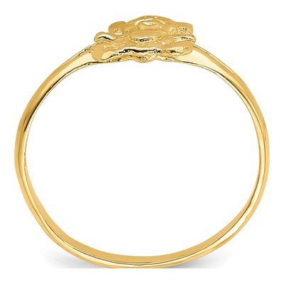 14K Yellow Gold Teddy Bear Baby Ring – view 3