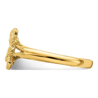 14K Yellow Gold Teddy Bear Baby Ring – view 4