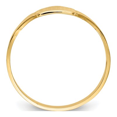 14K Yellow Gold Kids' Square Signet Ring – view 3