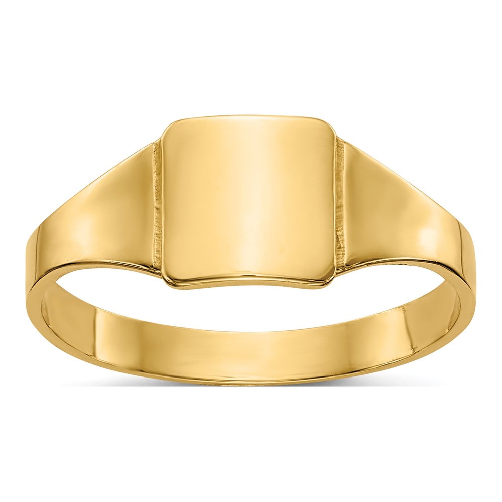 14K Yellow Gold Kids' Square Signet Ring