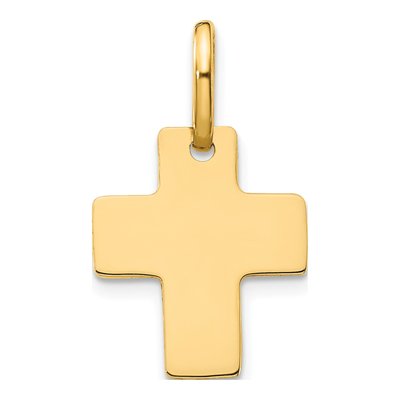 14K Yellow Gold Cross Pendant