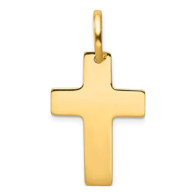 14K Yellow Gold Cross Pendant