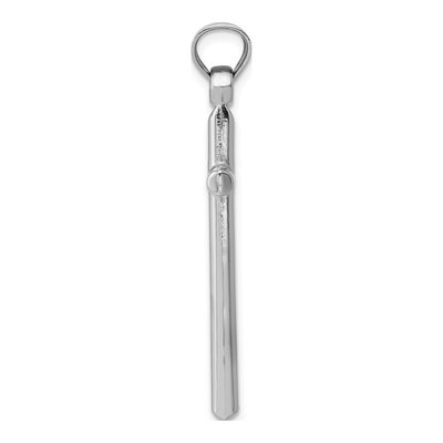 14K White Gold Hollow Cross Pendant – view 3
