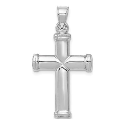 14K White Gold Cross Pendant