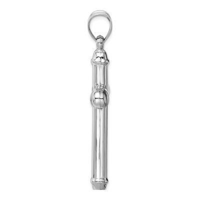 14K White Gold Hollow Cross Pendant – view 3