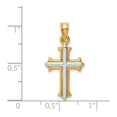 14K Yellow Gold Reversible Cross Pendant – view 4