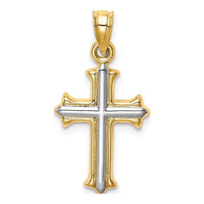 14K Yellow Gold Reversible Cross Pendant – view 5