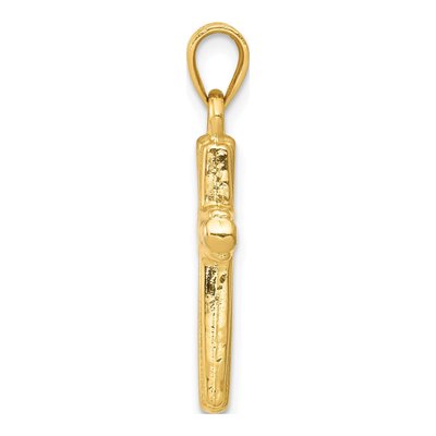 14K Yellow Gold Cross Pendant – view 3