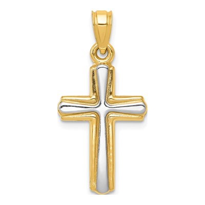 14K Yellow Gold Cross Pendant