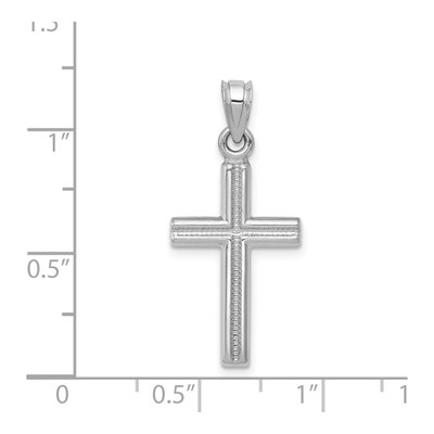14K White Gold Cross Pendant – view 4