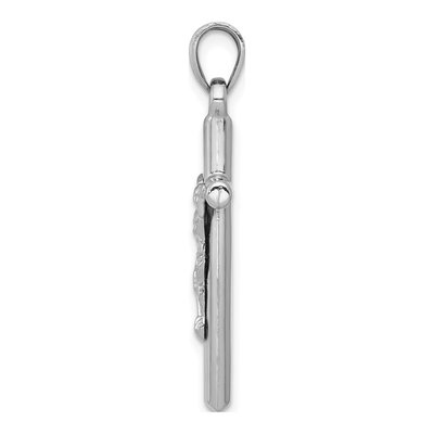 14K White Gold Crucifix Pendant – view 3