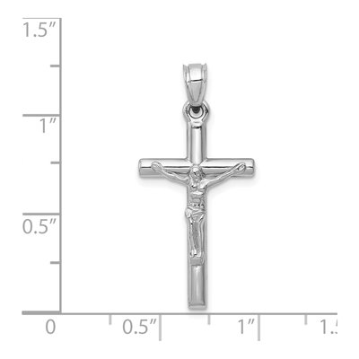 14K White Gold Crucifix Pendant – view 4