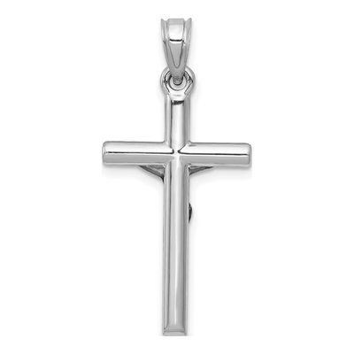 14K White Gold Crucifix Pendant – view 5