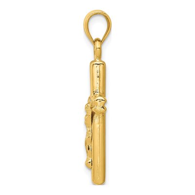 14K Yellow Gold Reversible Crucifix Cross Pendant – view 3
