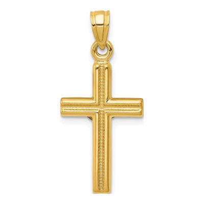 14K Yellow Gold Reversible Crucifix Cross Pendant – view 5