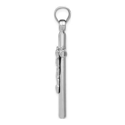 14K White Gold Crucifix Pendant – view 3