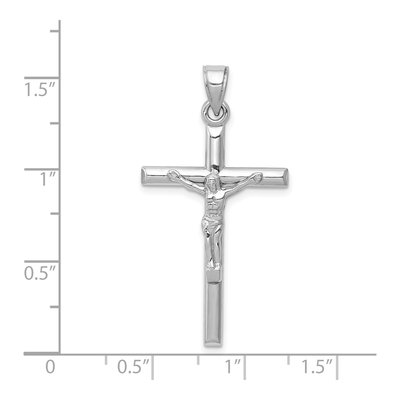 14K White Gold Crucifix Pendant – view 4
