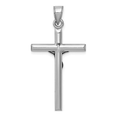 14K White Gold Crucifix Pendant – view 5