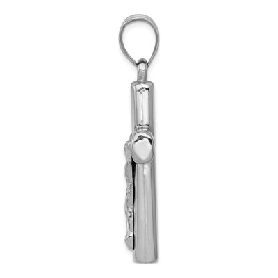 14K White Gold Reversible Crucifix Cross Pendant – view 3