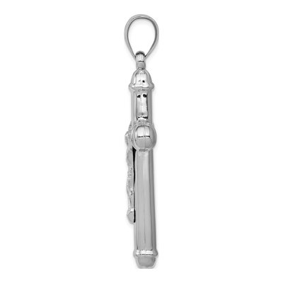 14K White Gold Reversible Crucifix Cross Pendant – view 3