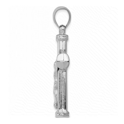 14K White Gold Reversible Crucifix Cross Pendant – view 3
