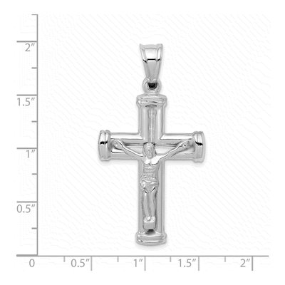 14K White Gold Reversible Crucifix Cross Pendant – view 4