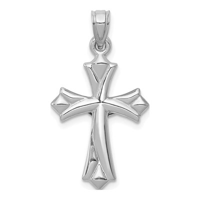 14K White Gold Reversible Crucifix Cross Pendant – view 5