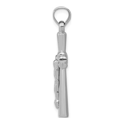14K White Gold Reversible Crucifix Cross Pendant – view 3