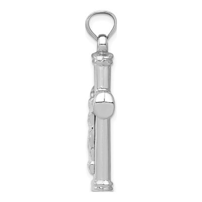 14K White Gold Reversible Crucifix Cross Pendant – view 3