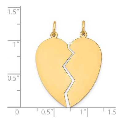 14K Yellow Gold 2-Piece Heart Set Charm – view 4